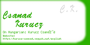 csanad kurucz business card
